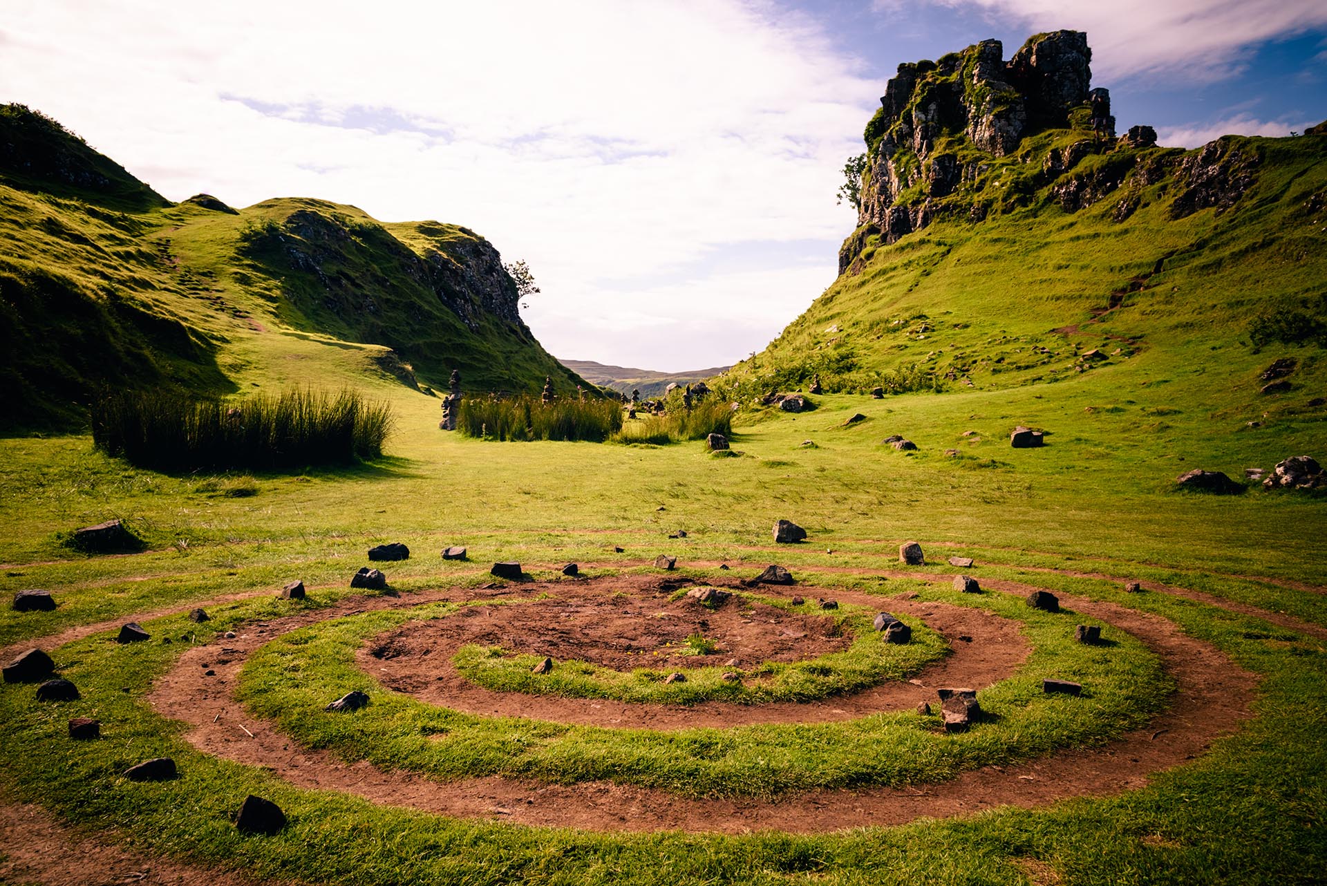 The magic spiral at the center of the Mystic Fairy Glen